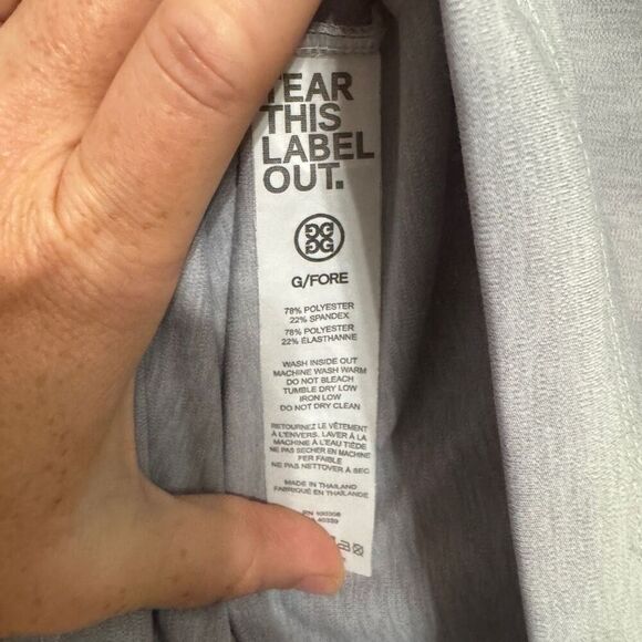 G/Fore 1/2 zip light gray pullover men’s size XL - Picture 6 of 6